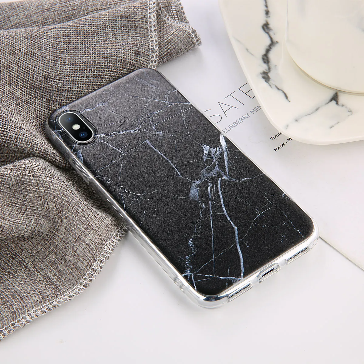 Чехол для телефона Ottwn для iPhone X, XS, XR, Xs Max, 5, 5S, SE, 6, 6 S, 7, 8 Plus, прозрачный, с мраморным принтом, мягкий, ТПУ, силиконовый, прозрачный чехол - Цвет: AC5401