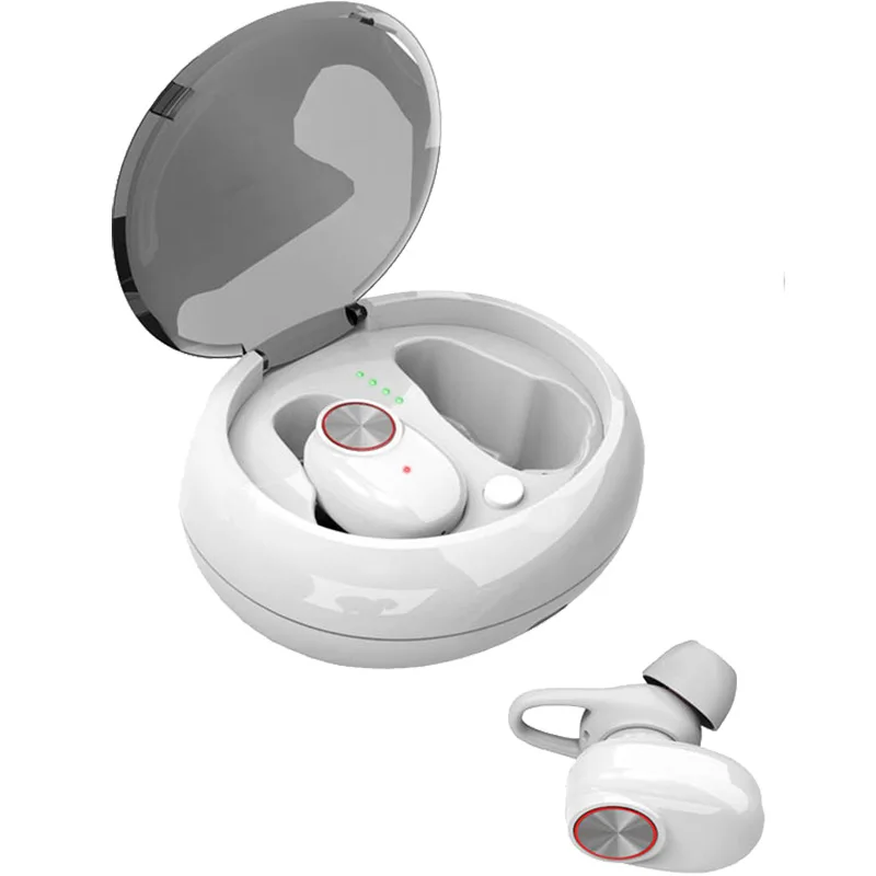 Белый HANTOPER Q5 TWS двойные наушники Bluetooth 5,0 стерео гарнитура беспроводная гарнитура мини беспроводные наушники с зарядным устройством - Цвет: Белый