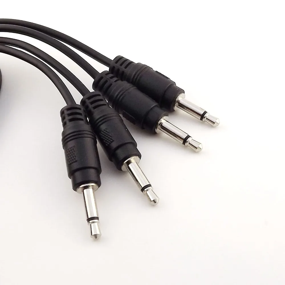 Черный Кабель адаптер MIDI DIN 5Pin для штекера 4x3 5 мм 1/8 &quotJack Mono AUX 50 см 1 шт.|jack aux cable|cable