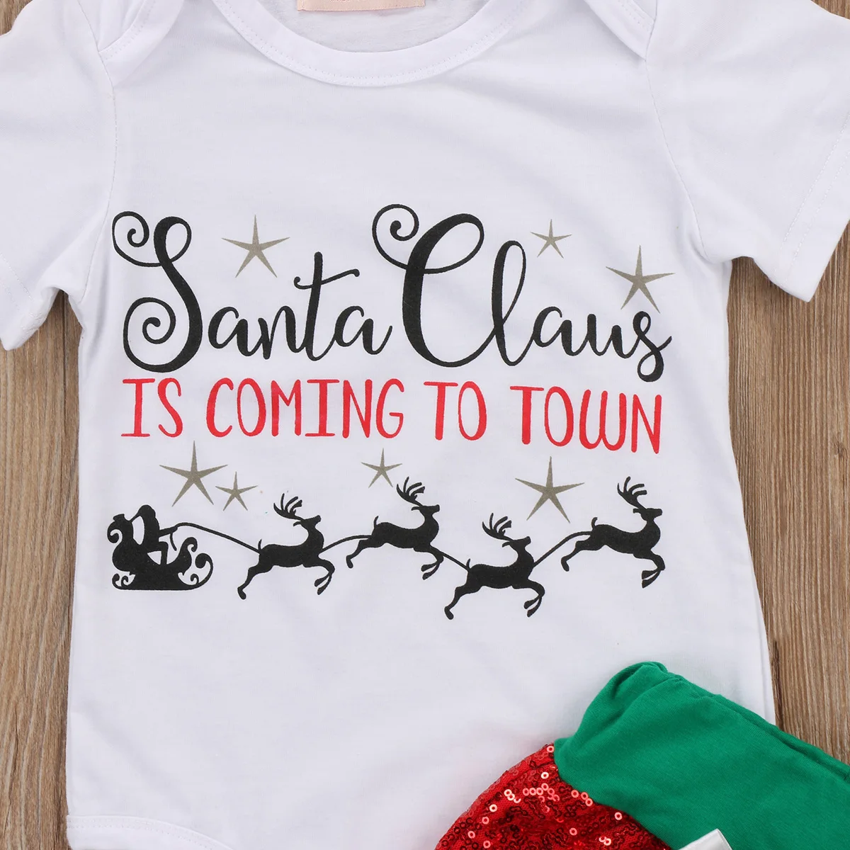 Коллекция 2017 года Одежда для новорожденных девочек рождественское боди с