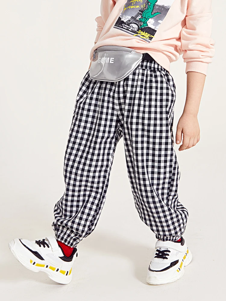 Balabala/весенне летние леггинсы для девочек детские классические длинные штаны с