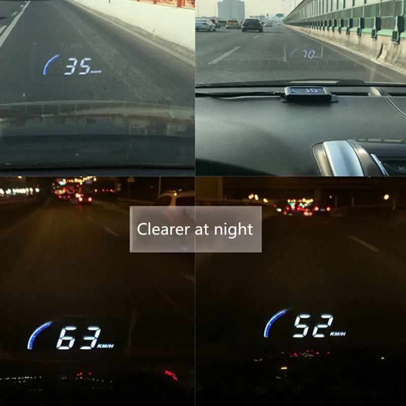 3 дюйма Автомобильная электроника Hud проектор Obd2 дисплей проектор на лобовое стекло Gps Спидометр Авто дисплей Автомобильный спидометр