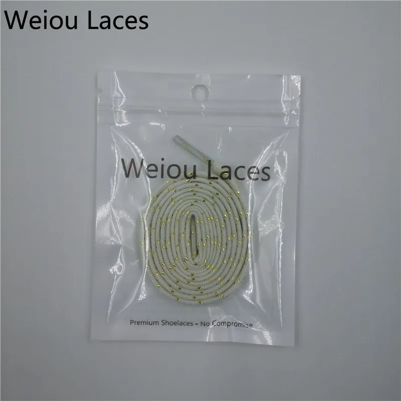 Официальный Weiou Причудливый Блеск Черный Белый Золотой шнурки блестящие плоские уникальные шнурки Заказные металлические шнурки блестящие шнурки