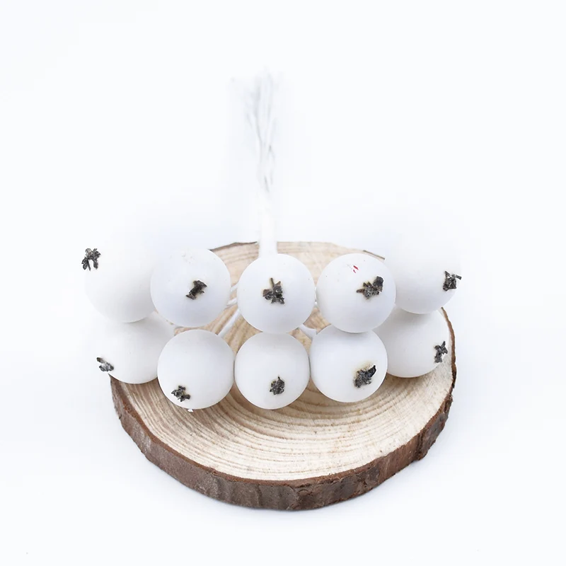 10pcs Christmas decorative flowers wreaths Handmade home decor accessories scrapbooking Cherry diy gifts box artificial plants