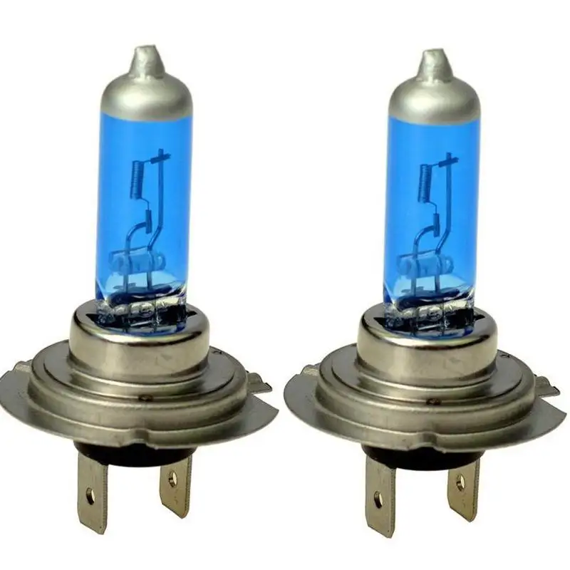 2 шт 12V H7 55W 5000-6000K Галогенные Лампы головного Светильник лампы 2400lm супер белый светильник автомобильные лампы галогенные лампы светильник фара Противотуманные фары