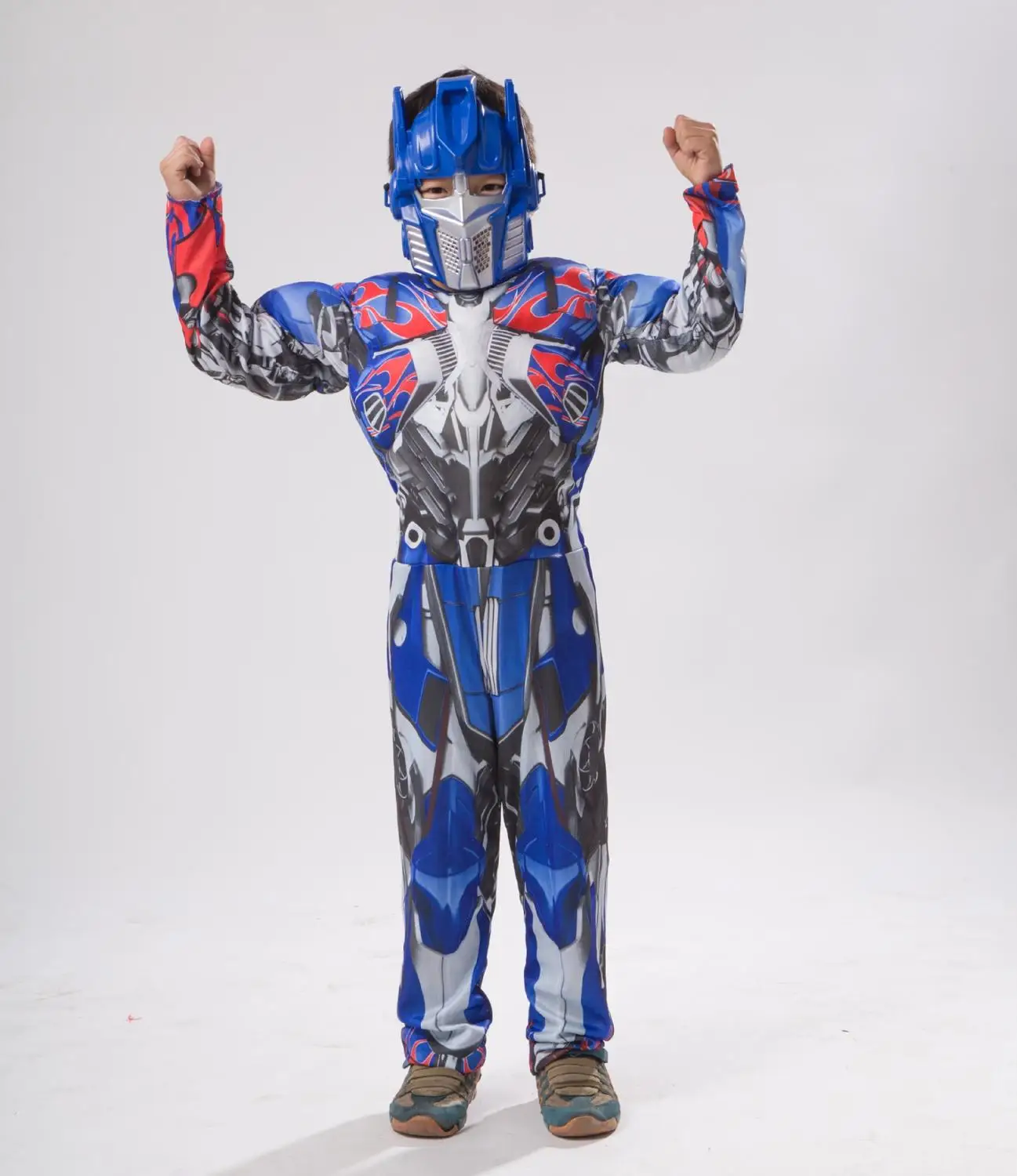 

Deluxe Optimuus Pirme Bummlebee muscle cosplay costume children full body suits kids carnival Halloween costumes