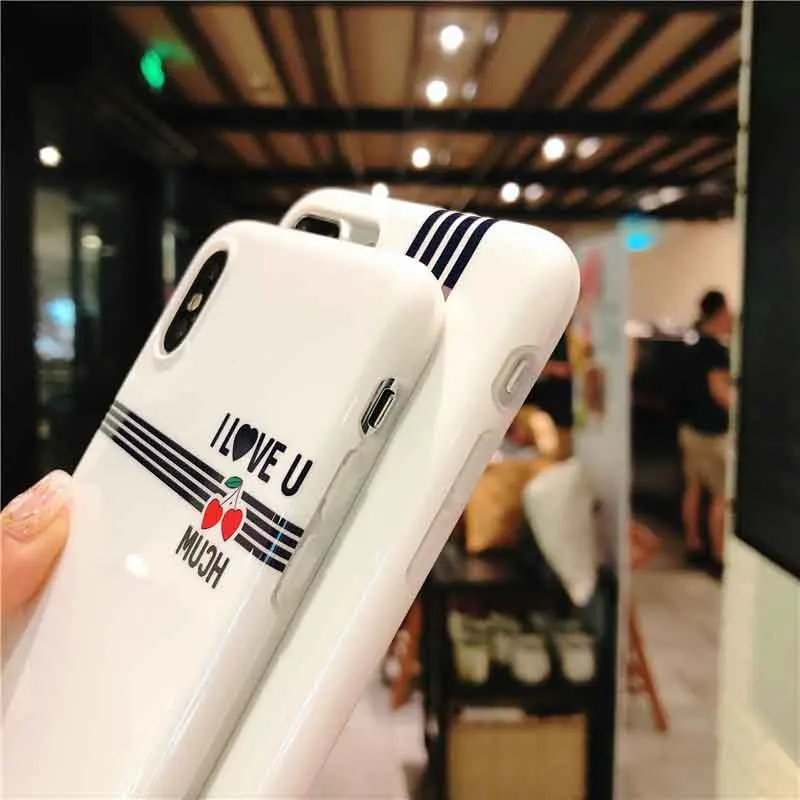 Love soft shell for iPhone X mobile phone case 6 6S 7 8Plus luxury silicone IMD fashion white protective cover | Мобильные телефоны