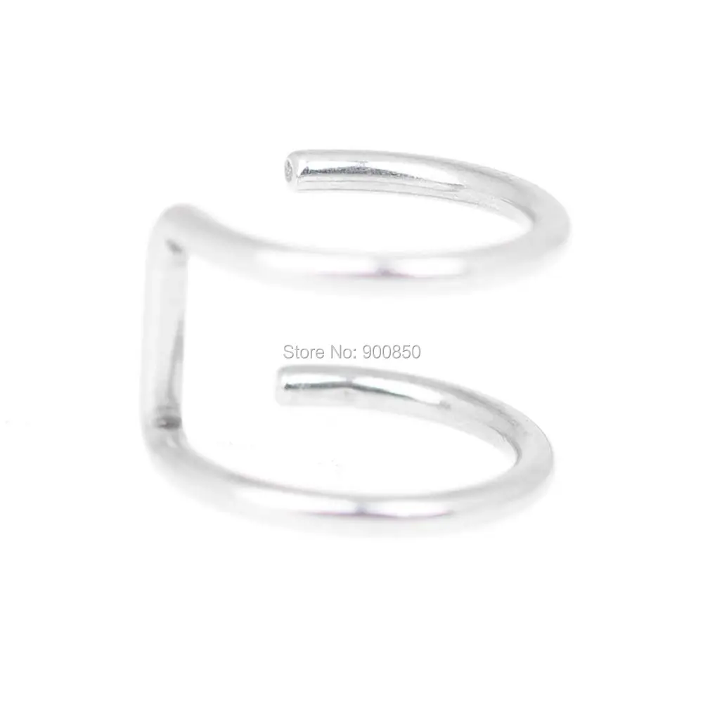 Серьги клипсы для мужчин и женщин посеребренные украшения завитка ушной