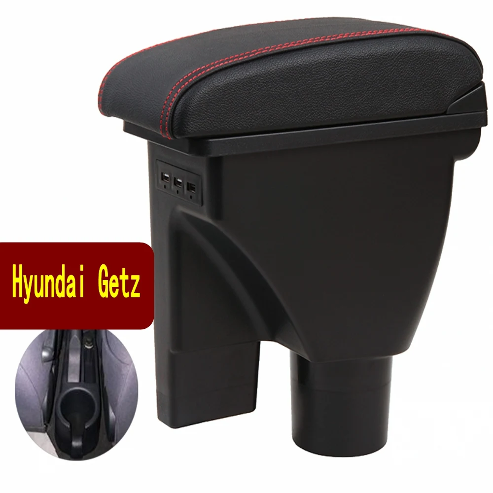 Для hyundai Getz подлокотник коробка hyundai Getz Универсальный Автомобильный центральный подлокотник коробка для хранения Модификация аксессуары