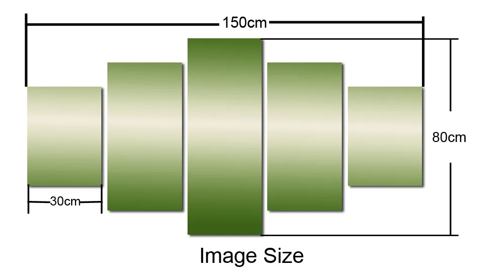 5 шт. HD Современная печать весенний зеленый лес пейзаж холст украшение для дома