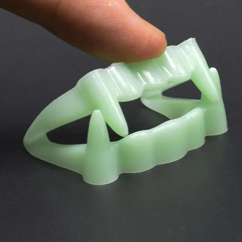 VKTECH вампир поддельные зубы светится в темноте кляп теракт игрушка для Хэллоуина