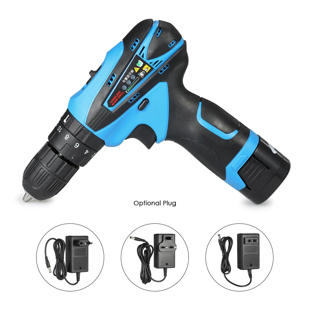 meterk 16.8V Lithium-Ion Two-speed Multi-functional Electric Cordless Drill Rechargeable Screwdriver with LED Light | Инструменты