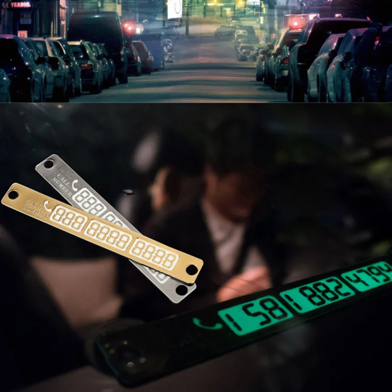 1 шт. Автомобильная светящаяся Временная парковочная карта наклейка с присосками