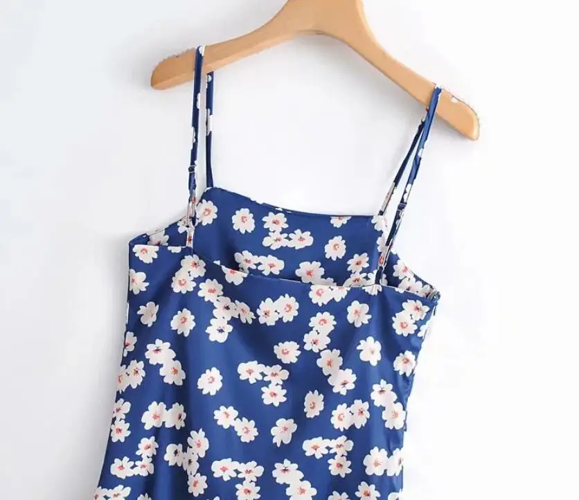 Женское мини-платье с цветочным принтом сексуальное атласное короткое платье