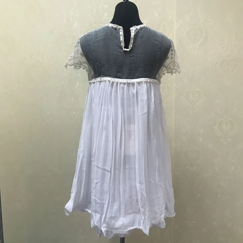 Элегантное Белое Кружевное Плиссированное шифоновое коктейльное платье PERHAPS U с