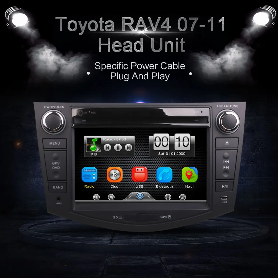 Автомобильный DVD плеер 2DIN с GPS Навигатором радио Bluetooth головное устройство