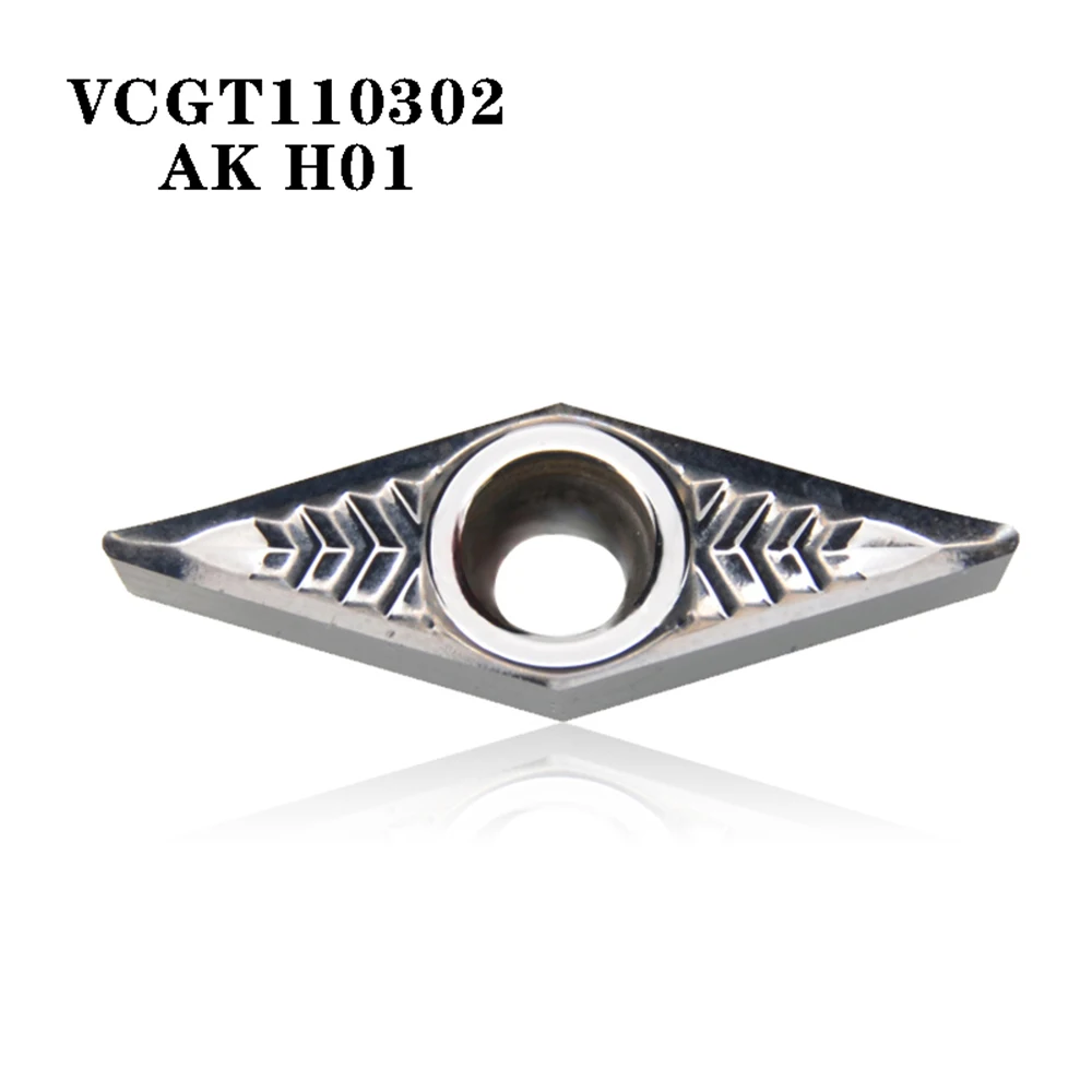 VCGT110302 AK H01 VCGT 110302 алюминиевый резак лезвие вставка для режущего инструмента токарный инструмент CNC инструменты AL+ оловянный сплав дерево