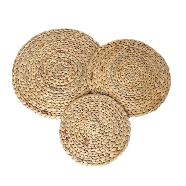

Natural Hand Woven Straw Placemat Dining Table mat Heat Insulation Pot Holder Cup Coaster Kitchen Accessories