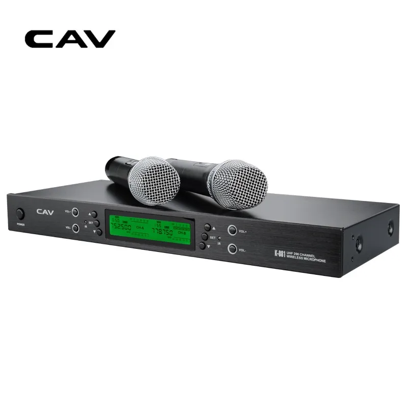 구매 Cav K881 마이크 송신기 세트 무선 카라 Ok Ktv 회의 핸드 헬드 다이나믹 마이크 카디오이드 U-밴드 스마트 마이크