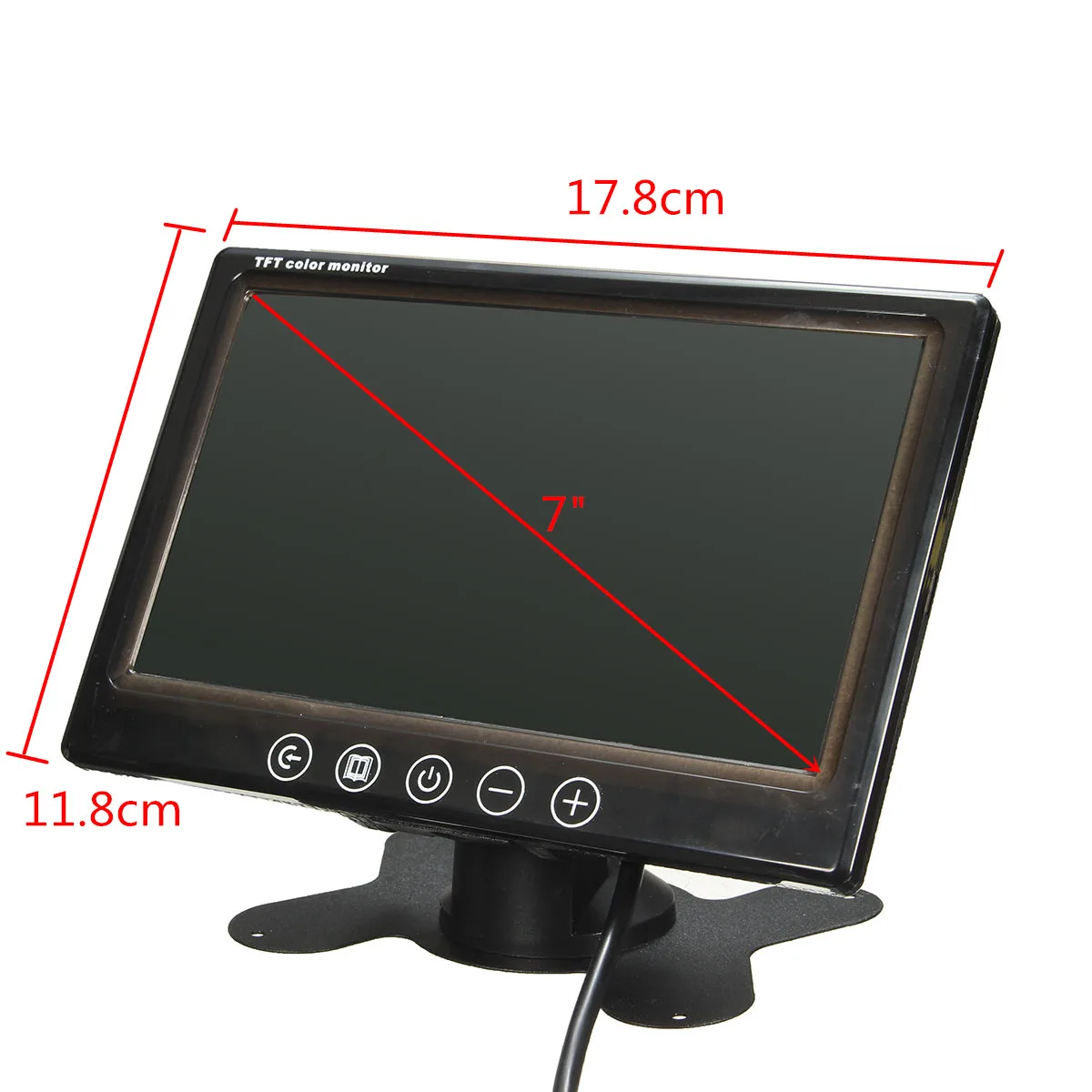 7 дюймов TFT lcd автомобильный монитор заднего вида HDMI VGA DVD цифровой дисплей HD разрешение парковочная резервная камера+ пульт дистанционного управления