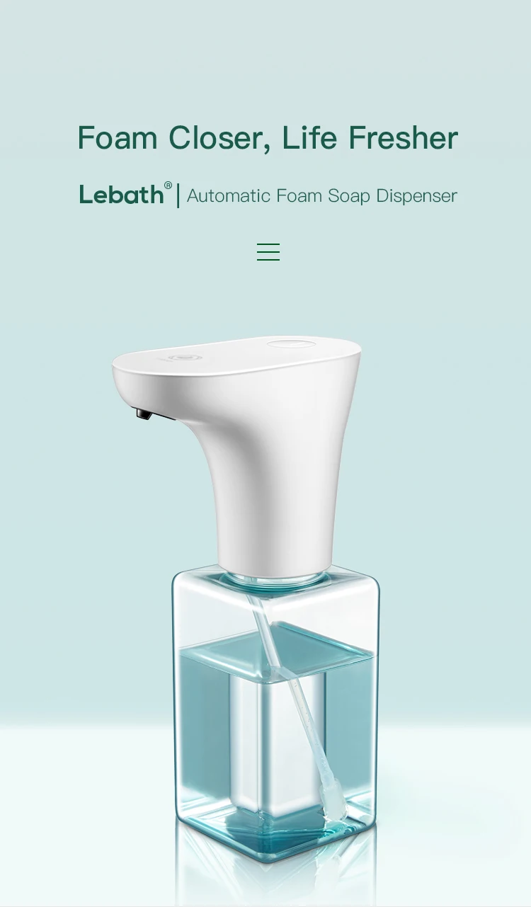 Xiaomi эко-система бренд Lebath Авто Индукционная пена мыло диспенсер ручная мойка встроенный заряд батареи 450 мл емкость PK MiniJ