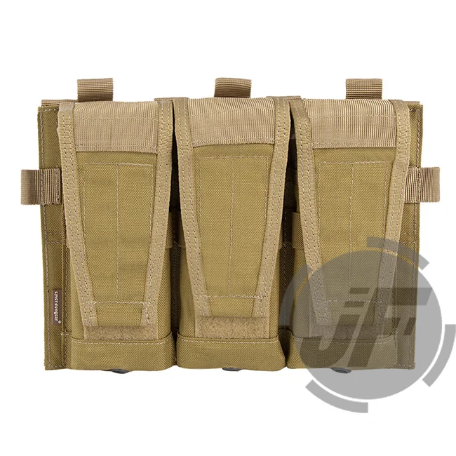 Emerson Тактический AVS Съемный клапан M4 M16 AR15 5,56. 223 Тройная журнальная сумка Emersongear крюк и петля чехол для кружек сумка для амуниции-MC - Цвет: KH