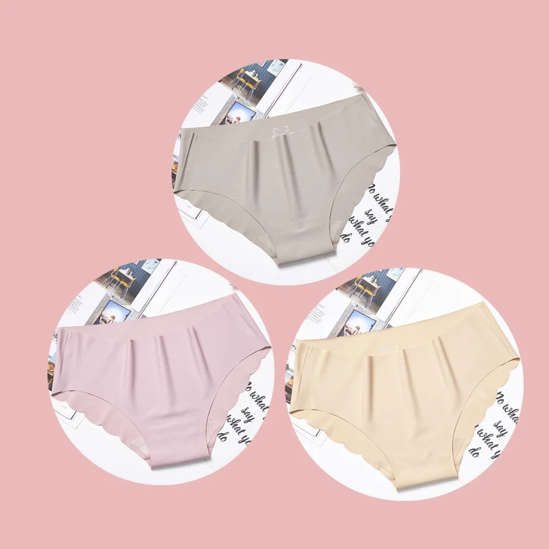 beige gray pink Бесшовные трусики, сексуальное женское нижнее белье, нижнее белье, трусы, женские удобные трусы, нижнее белье, ropa interior femenina, 3 шт - Цвет: beige gray pink