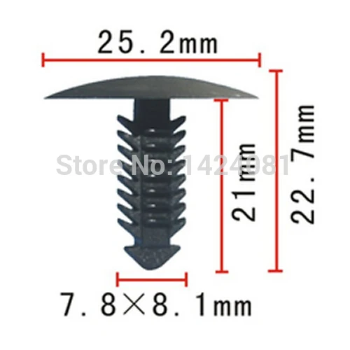 

100pc OEM Nylon forChrysler Fascia Fastener Retainer Retaining Clip 6501067