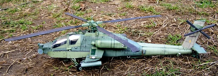 53 см 1:33 США AH-64A Apache Longbow вертолет 3D бумажная модель AH64 истребитель бумага ремесло игрушка