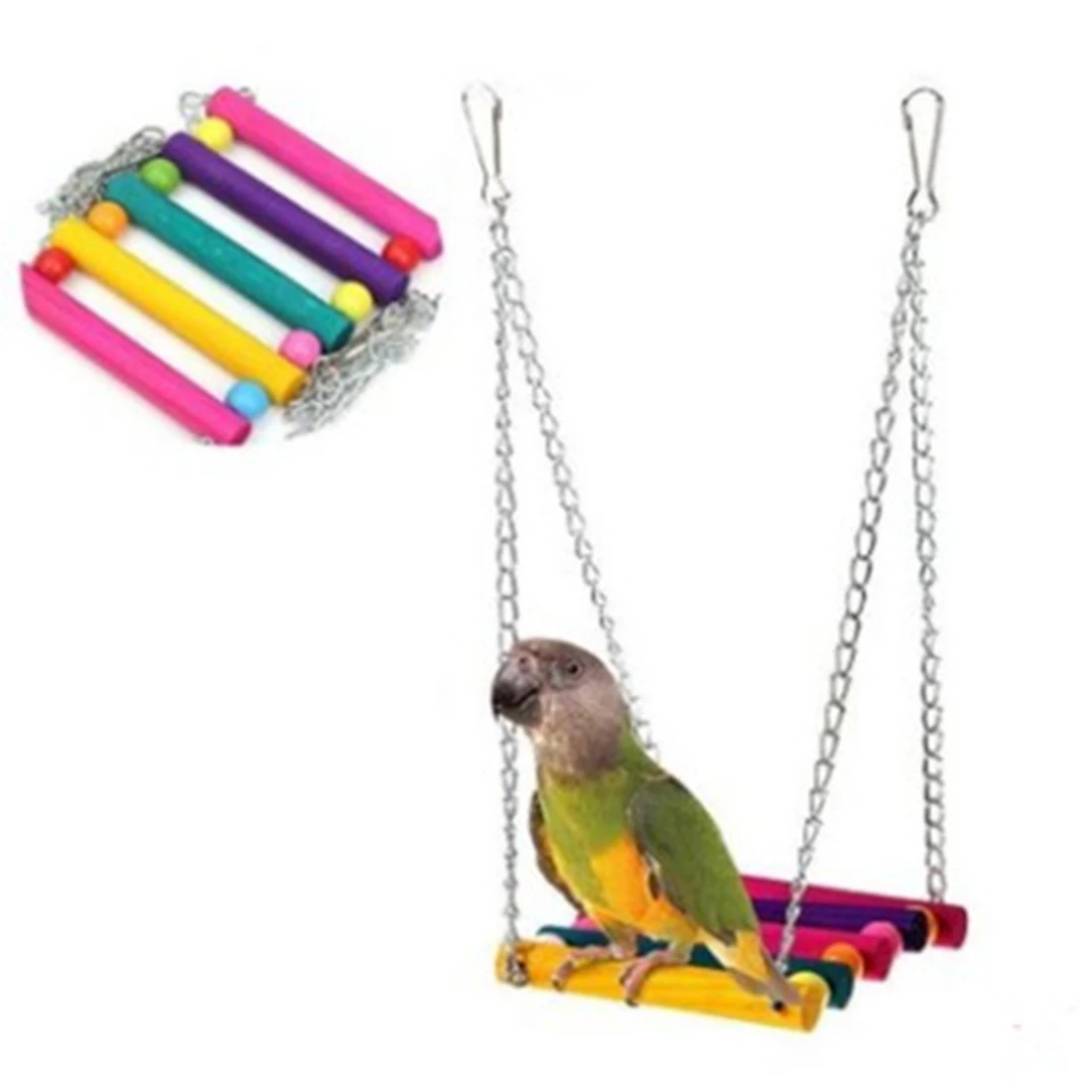 4 шт. Попугай Птицы Игрушки клетка для птиц качели гамак птица висит колокольчик