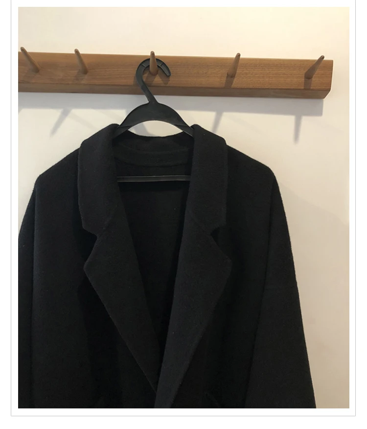 2020 New Autumn Winter Women's Casual Wool Blend Trench Coat Spring Oversize Long Women Woolen Belt Cashmere Outerwear | Женская