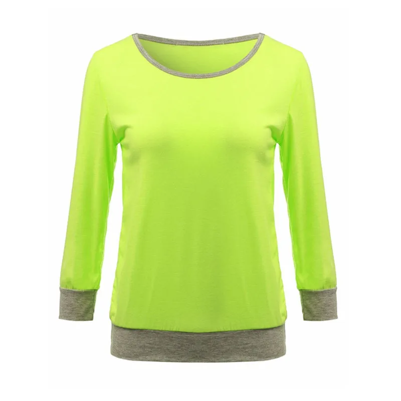 Рубашка женская с рукавом 3/4 повседневная однотонная розовый и синий цвета 2019 |