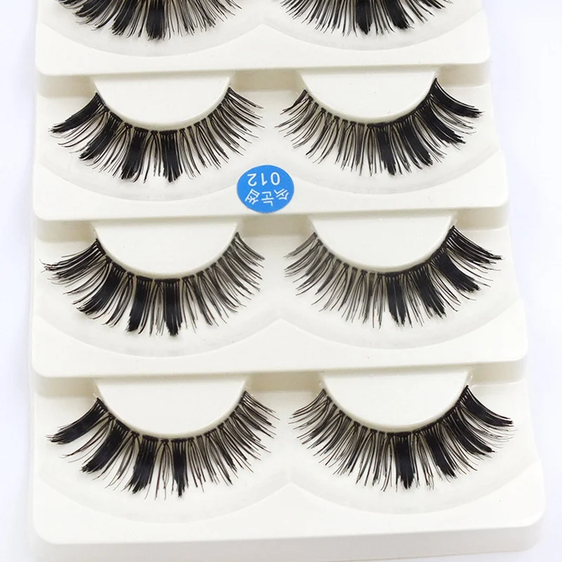 5 пар прозрачных толстых ресниц мягкие толстые черные накладные ресницы