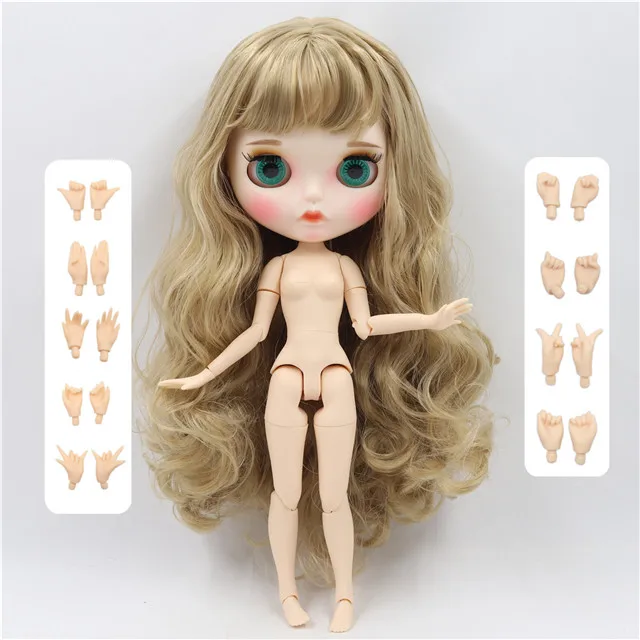 joint doll 1/6 bjd ледяная фабрика blyth кукла bjd шарнир тела белая кожа bjd 30 см матовый лица резные губы с бровей индивидуальные лица - Цвет: joint doll