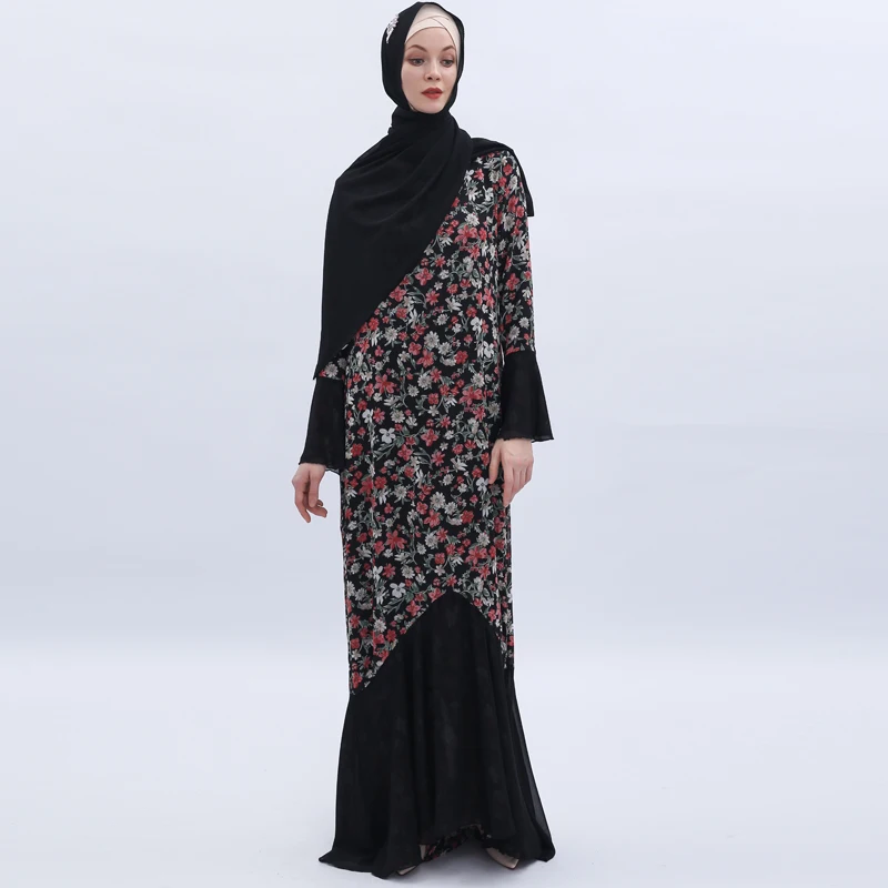 Vestidos арабский абайя Дубай Макси женские мусульманские платья Кафтан Elbise хиджаб турецкие платья Одеяние мусульмане носить с обеих сторон