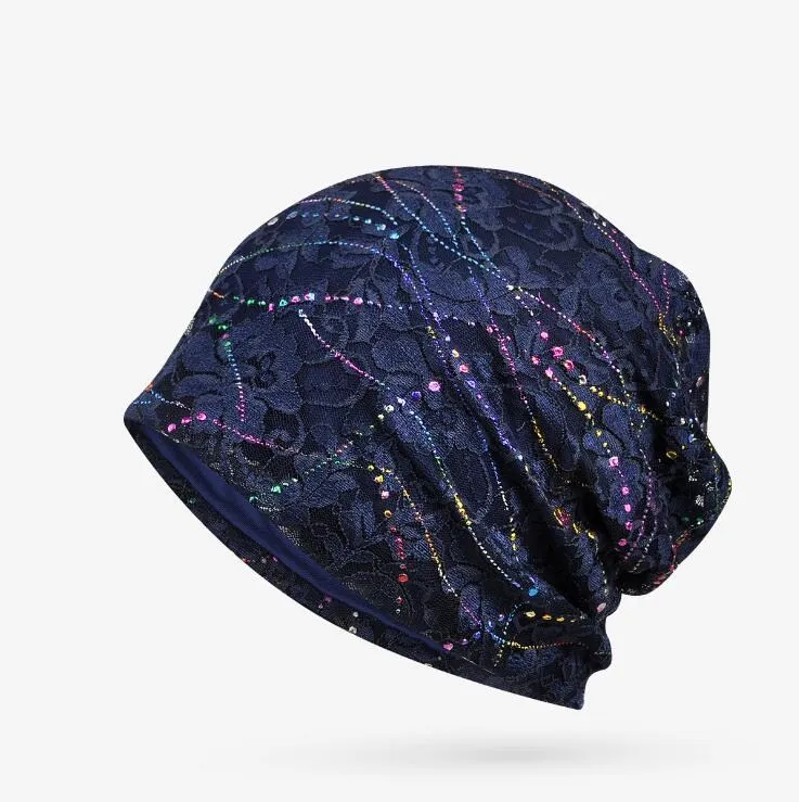 5 Бренд Seioum Skullies шапочки тонкие кружева дышащие вязаные Кепки s для Для женщин девушка хлопок хеджирования Кепки шляпа весна - Цвет: 5