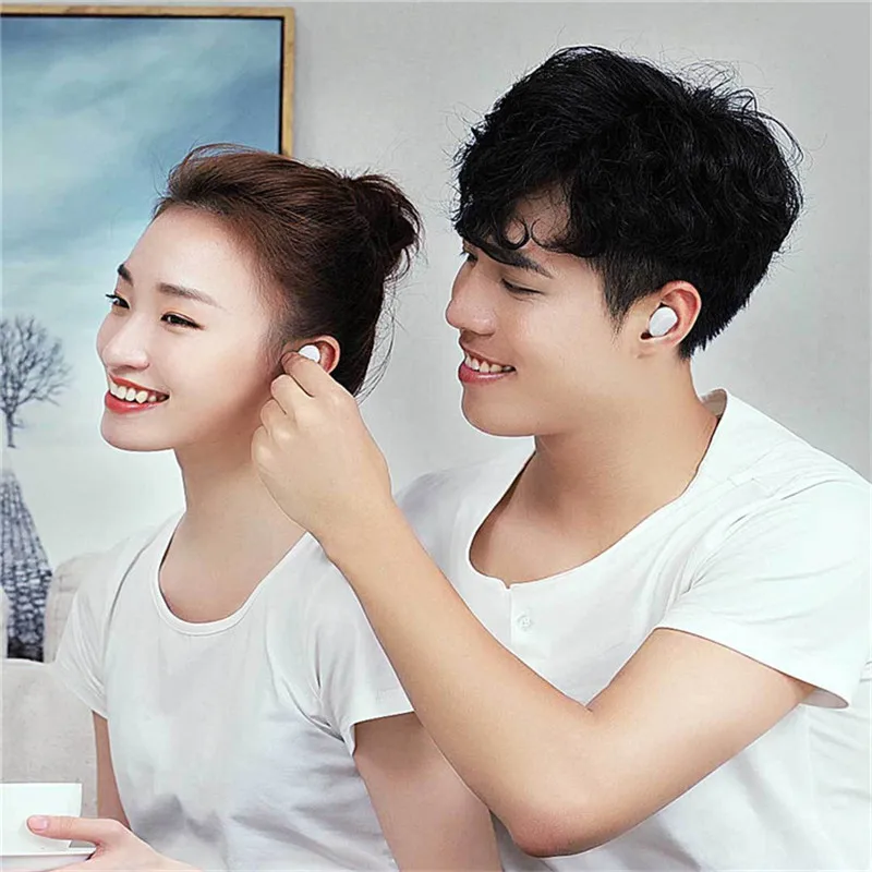 100% Xiao mi AirDots беспроводные и Bluetooth наушники Молодежная версия стерео ni 5 0 гарнитура