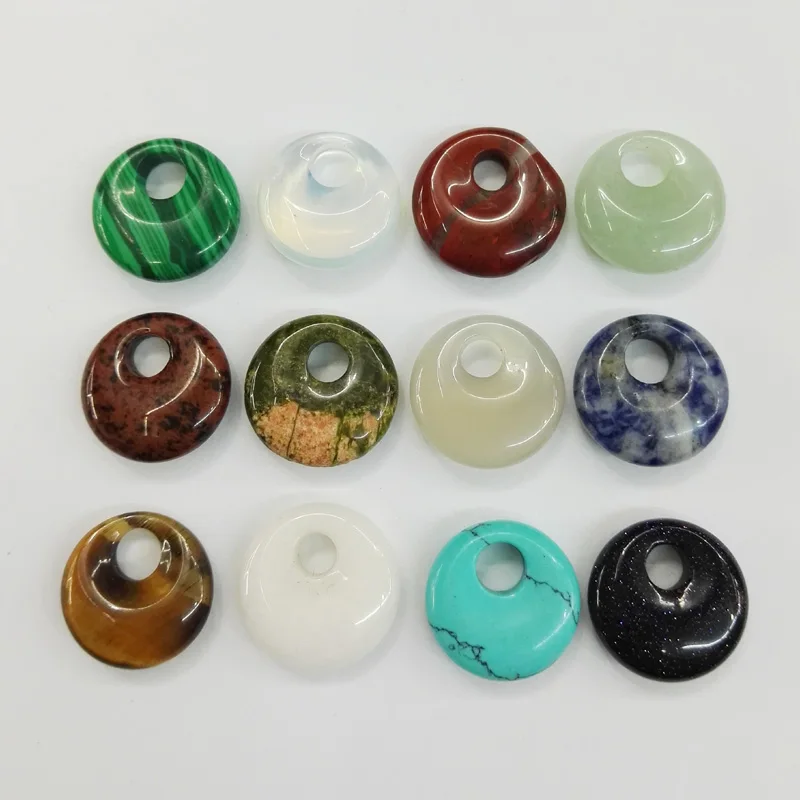 Модные высококачественные из натурального камня смешанный ГОГО пончик бисер для