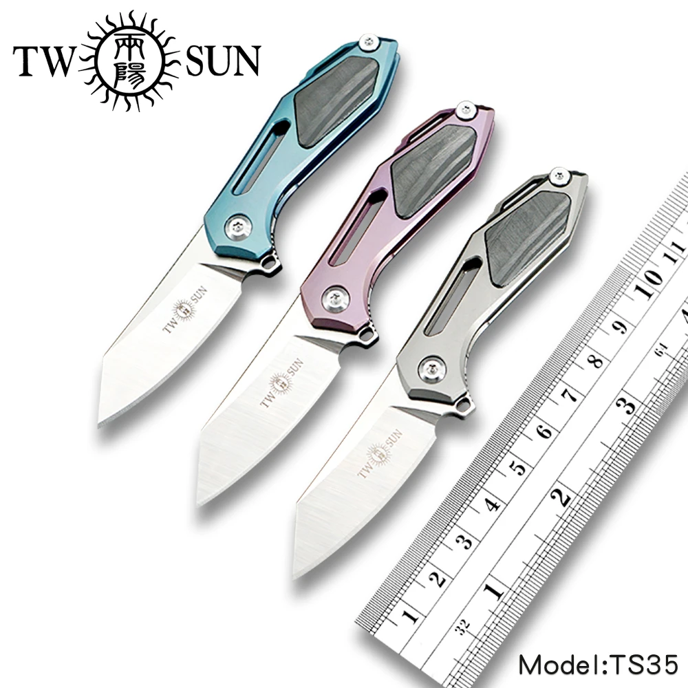 Складной нож TwoSun MINI M390 карманный Походный инструмент для выживания на природе