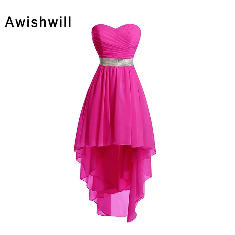 Дешевые платья для подружек невесты шифоновые асимметричные больших размеров с