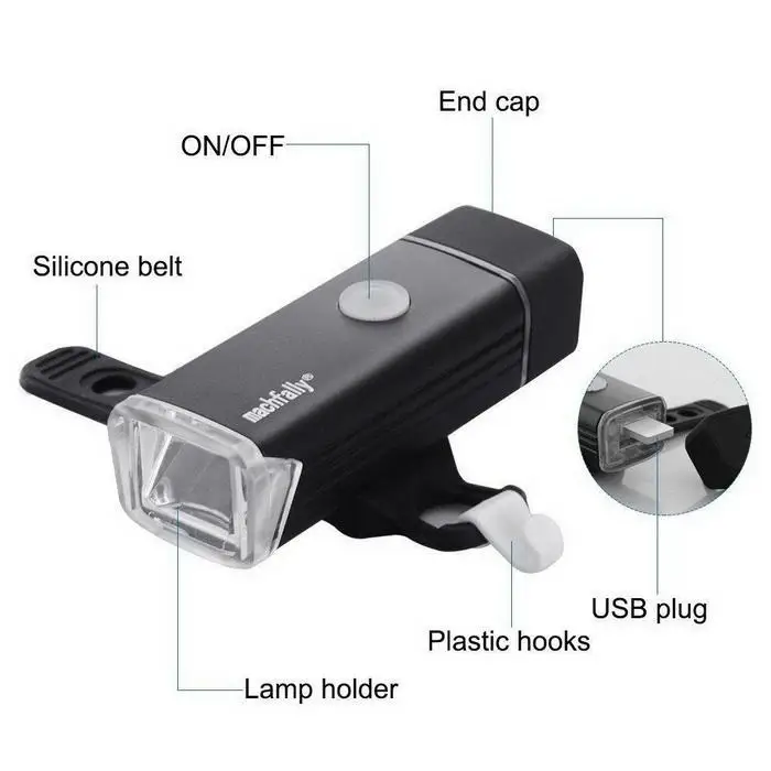 245 люменов 12 кг USB IPX водная фара велосипед 6 Легкая установка LED 0 без стойких