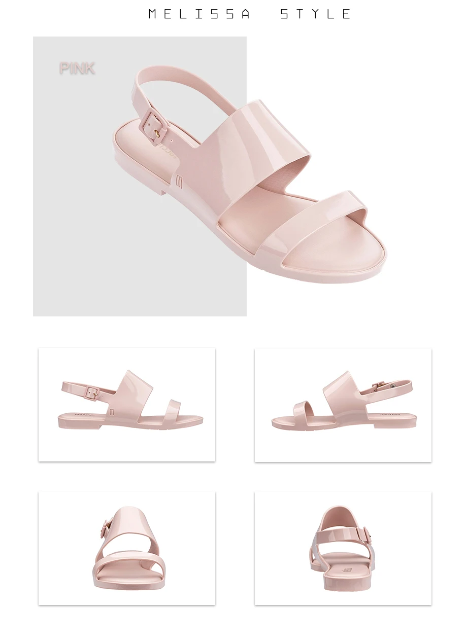 Melissa classic/Новинка года; однотонные женские сандалии на плоской подошве; Брендовая обувь Melissa Adulto для женщин; прозрачные сандалии; женская прозрачная обувь; Mulher