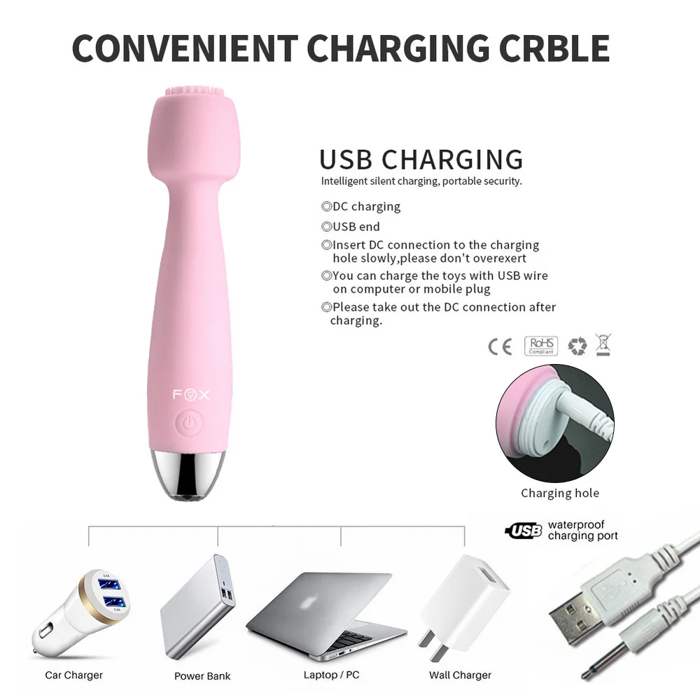 10 скоростей вибратор USB зарядка Стимулятор клитора и сосков массажный