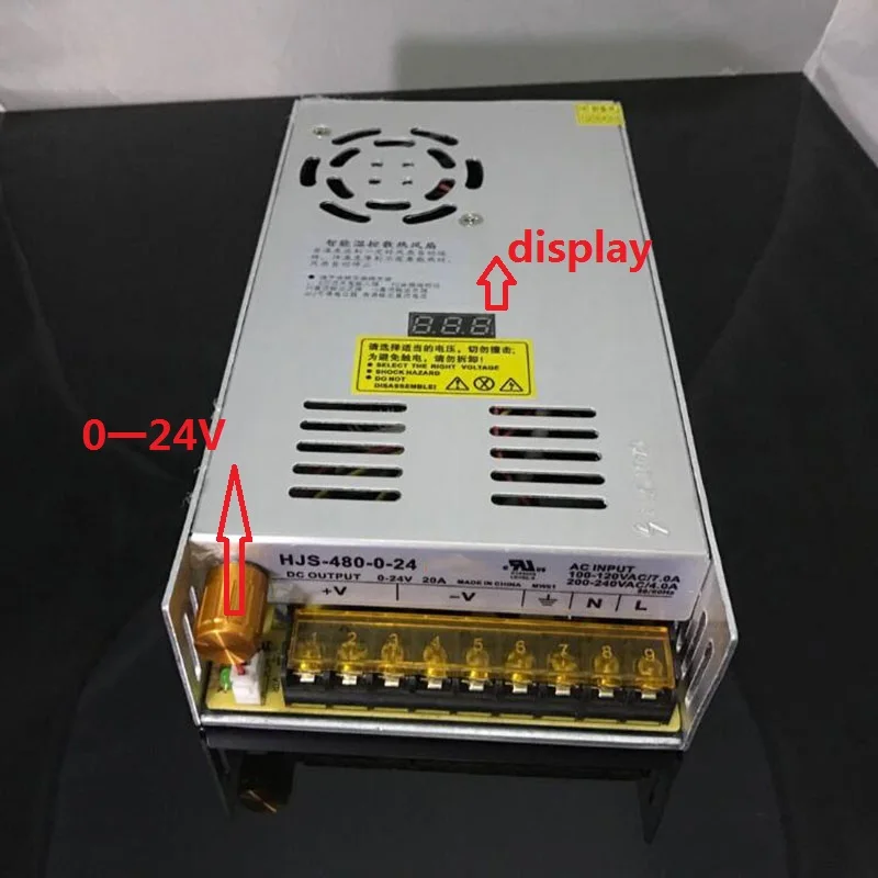 Входной переменный ток 110 В 220 480 Вт Выход 20A 0-24 регулируемый постоянный