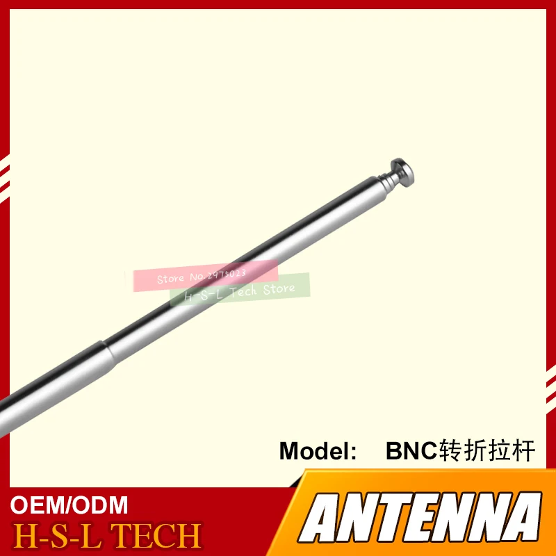Телескопическая антенна из нержавеющей стали для рации BNC/SMA/MOTO UHF или VHF AM/FM/TV