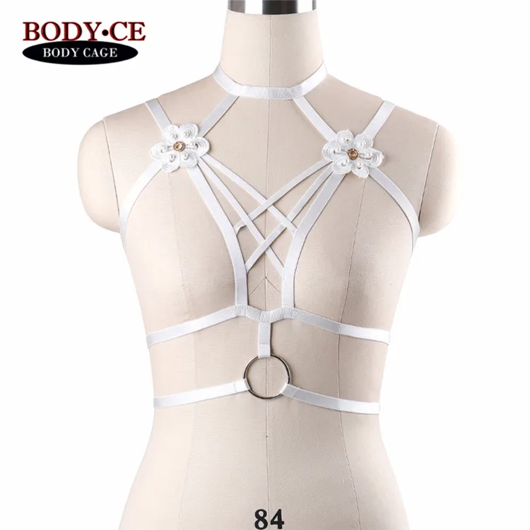 Style O0598 Женское белье Harajuku Goth в розовом и красном цвете, фетиш, БДСМ, связывание, Эротика, полный Хэллоуин, подвязки, эластичная регулировка бретелей, топы, бюстгальтеры - Цвет: Style O0598