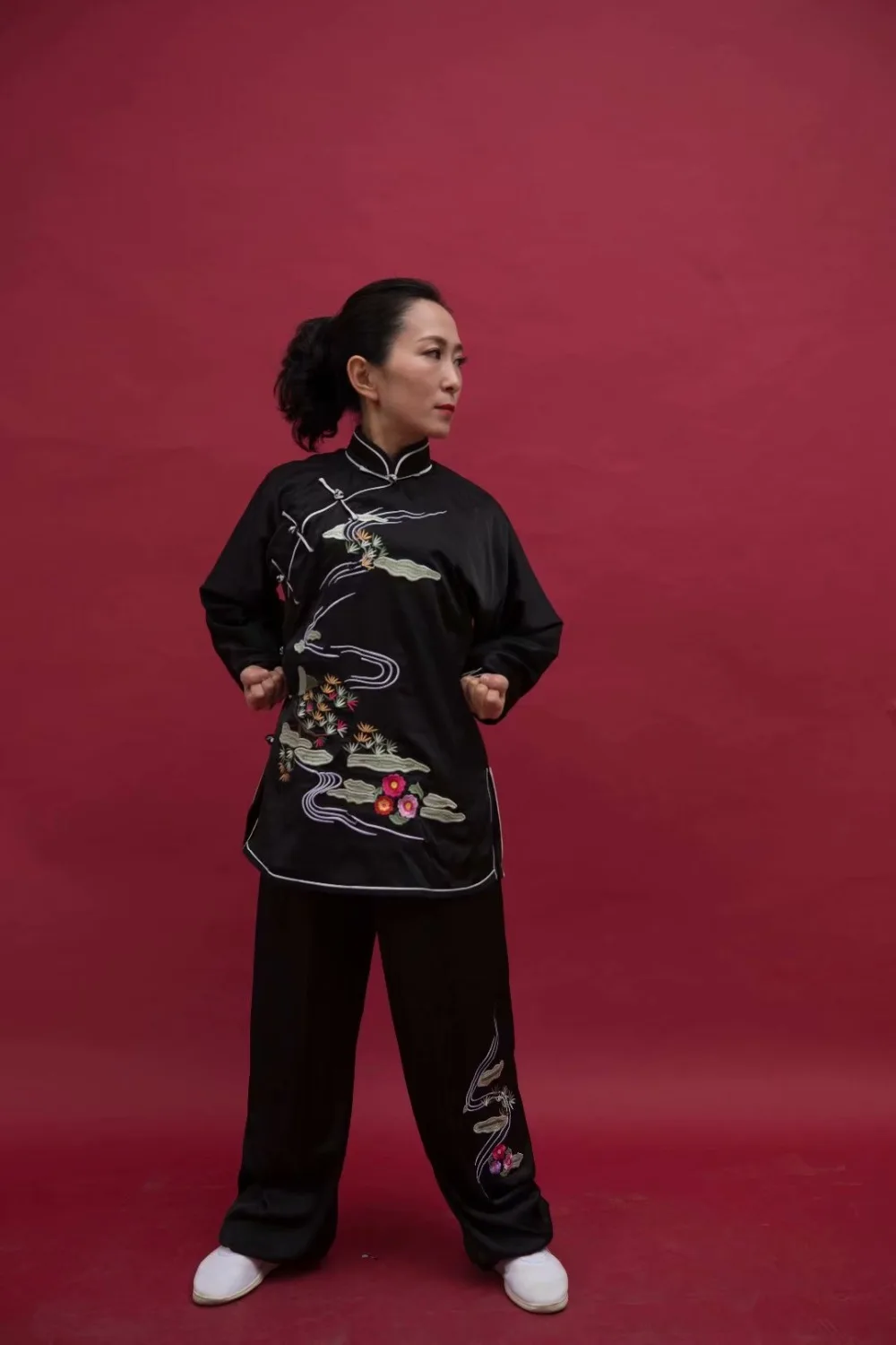 Wushu taichi одежда тайцзи changquan Униформа боевых искусств соревнование вышитая kungfu