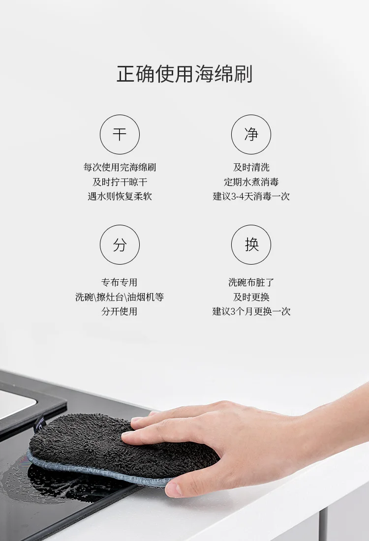 Xiaomi Mijia Youpin Jordan& Judy очистка от загрязнения щетка кухонная для мытья посуды артефакт не повредит руку с антипригарным покрытием
