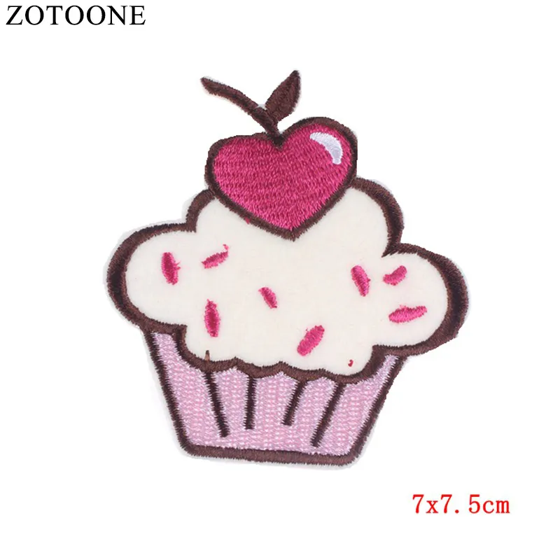 ZOTOONE блесток аппликация красочные мороженое Вышивка Патчи для одежды бесплатная