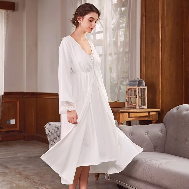 Женская ночная сорочка в Викторианском стиле Винтаж 2 предмета пижамы Рубашки